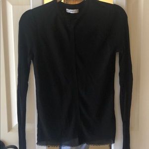 Black Zara Knit Long Sleeve Shirt
